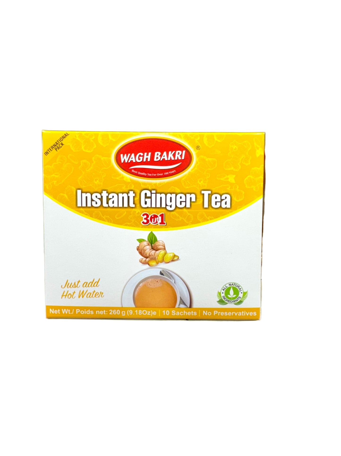 WAGHBAKRI INSTANT GINGER TEA 260GM