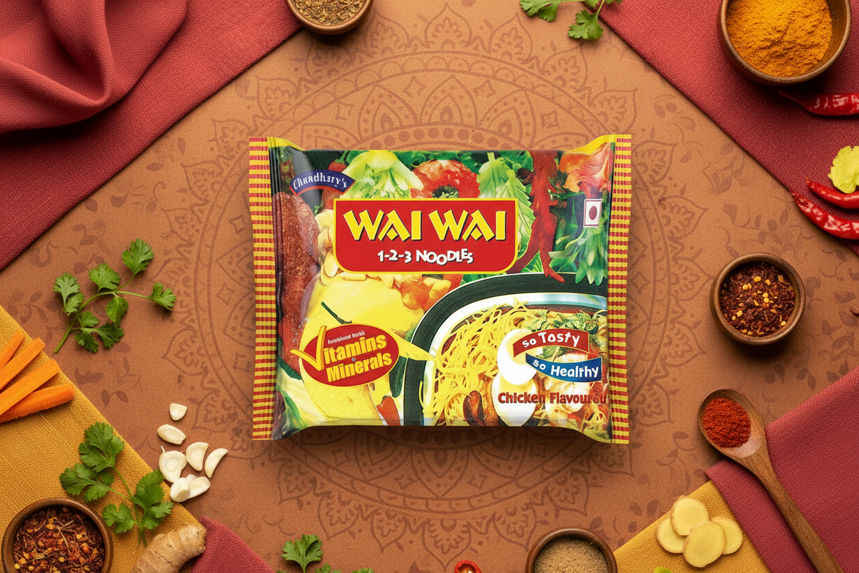 WAI WAI CHICKEN NOODLES 65GM